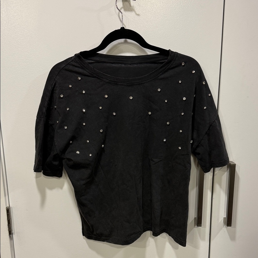 Black Studded Women's Top